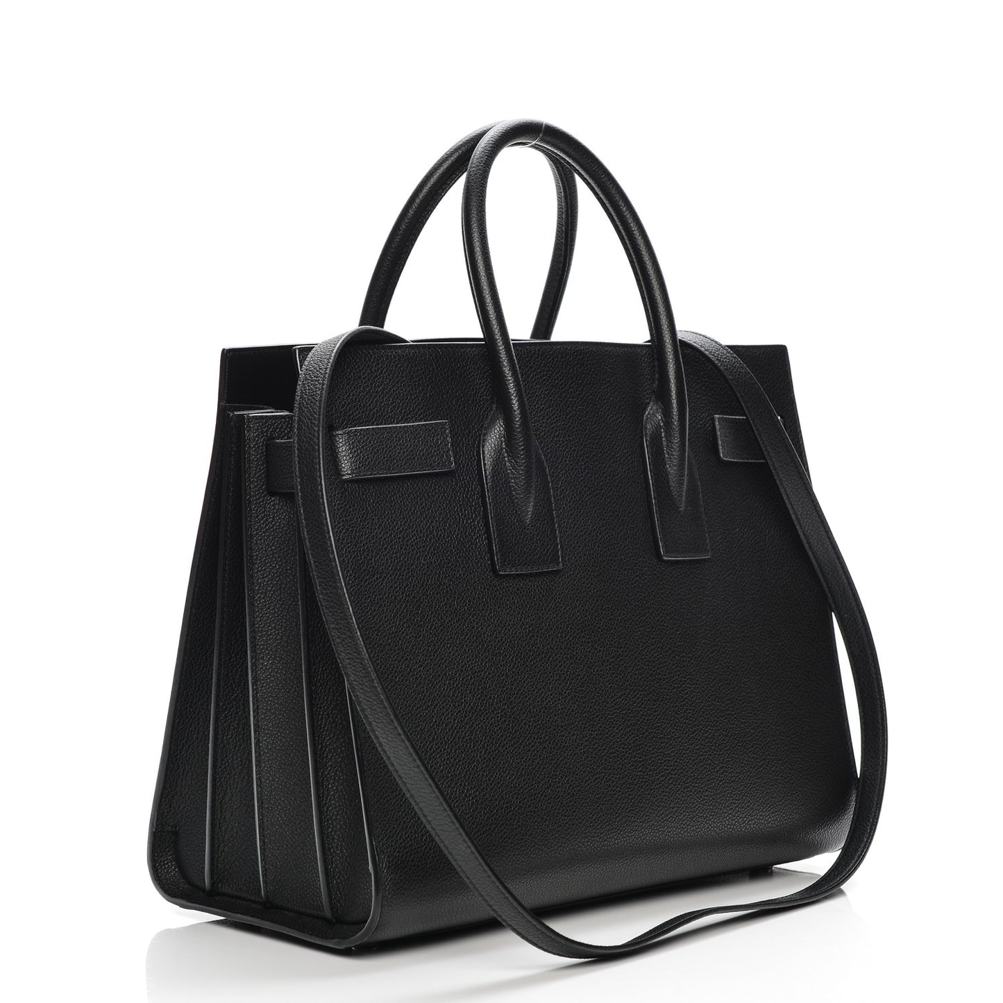 Grained Calfskin Small Sac De Jour Black