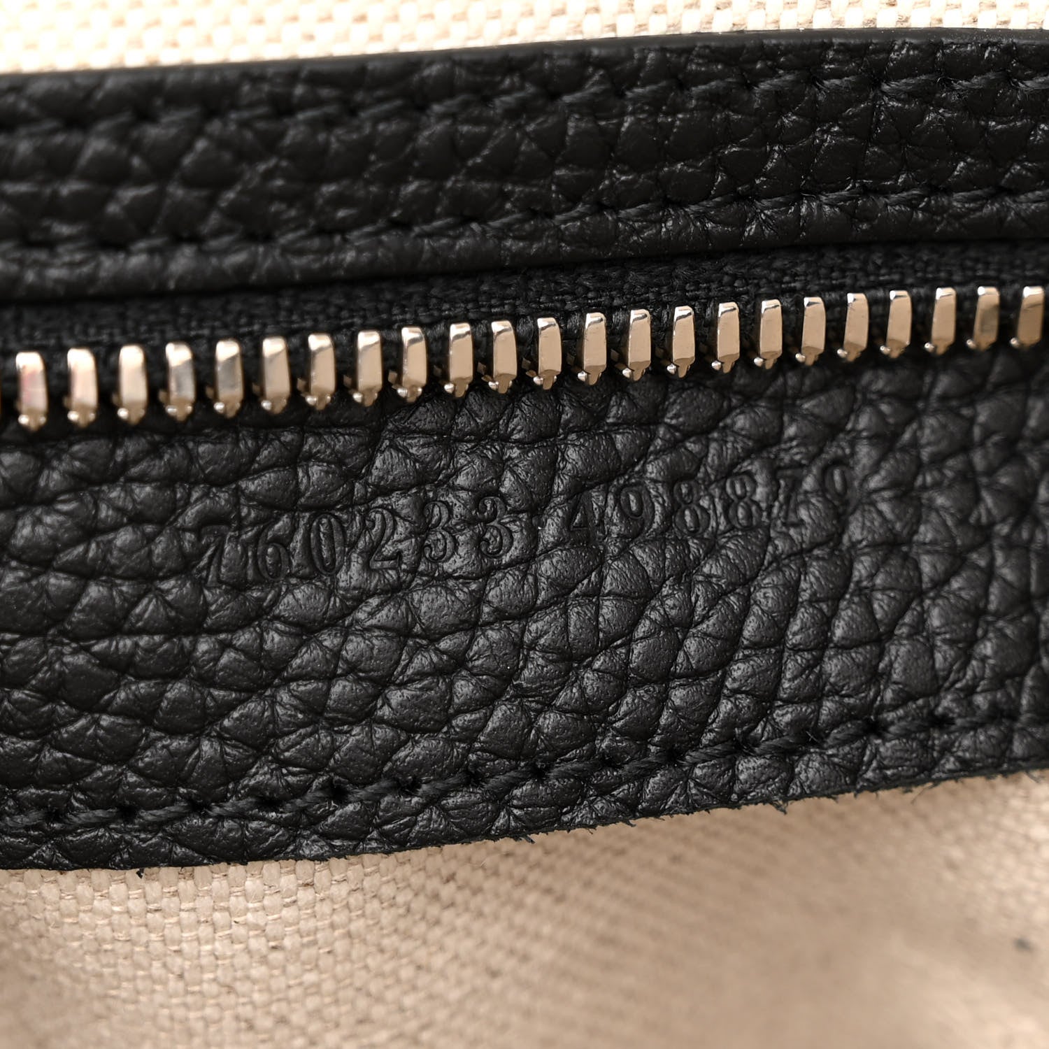 Gucci Piuma Calfskin Jumbo GG Embossed Medium Tote Bag Black 6 of 11