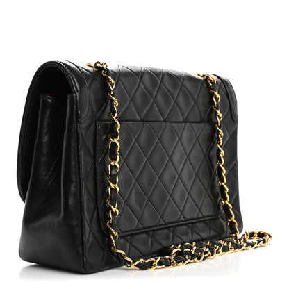 Chanel Lambskin Quilted Medium Single Flap Black 3 of 17