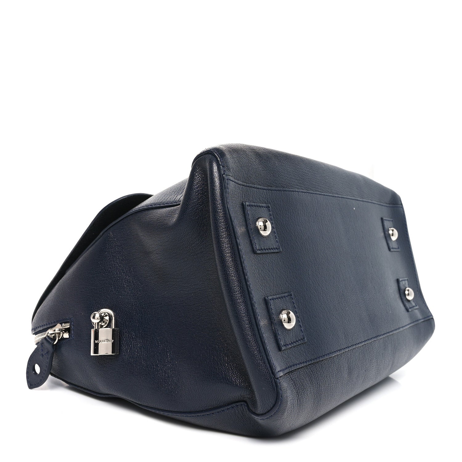 Mulberry Glossy Goatskin Medium Del Rey Satchel Midnight Blue 8 of 9