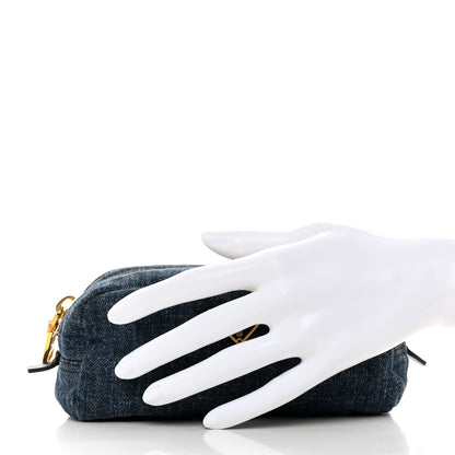 Prada Denim Cosmetic Pouch Bleu 2 of 7