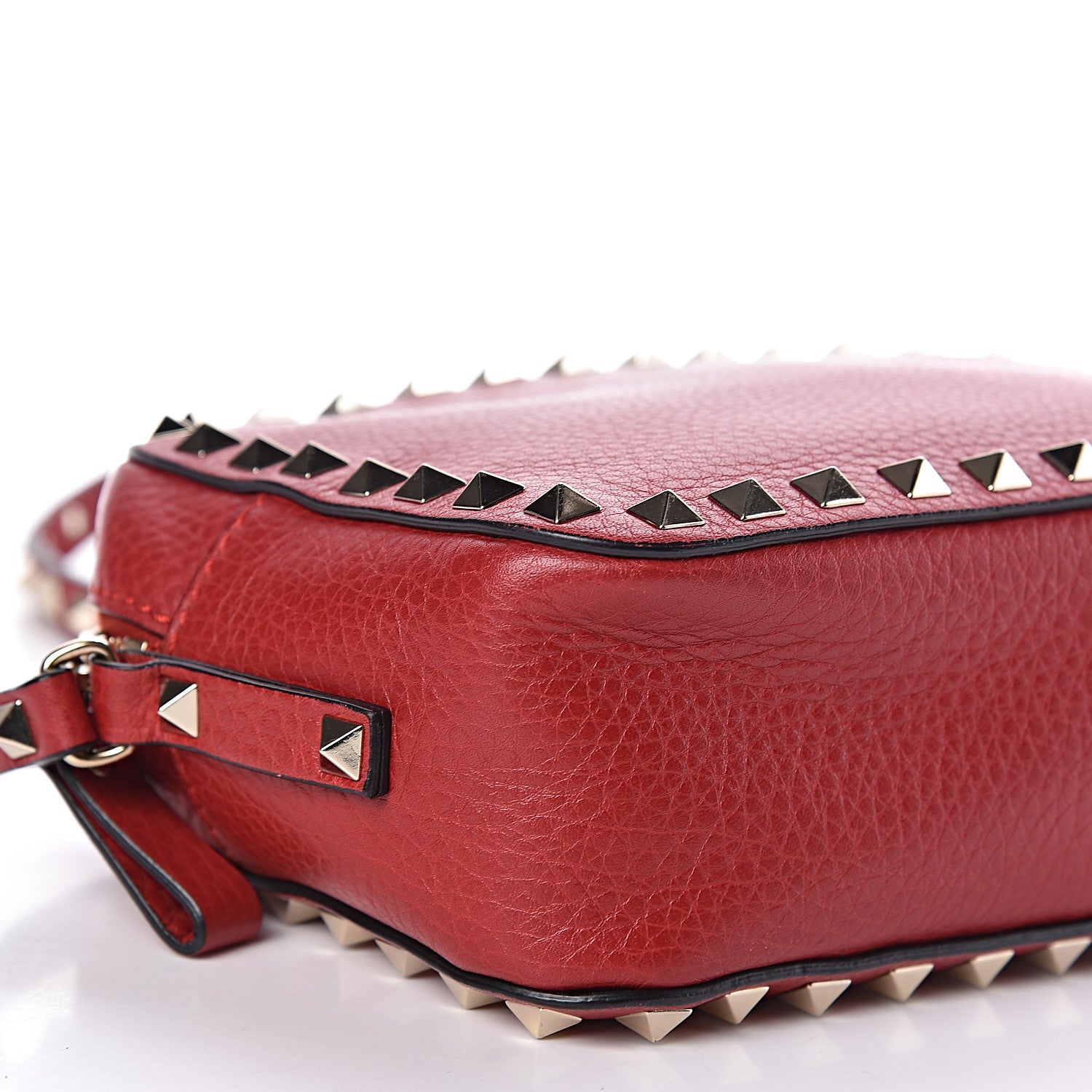 Valentino Garavani Grained Calfskin Rockstud Camera Crossbody Bag Rosso Valentino 8 of 10