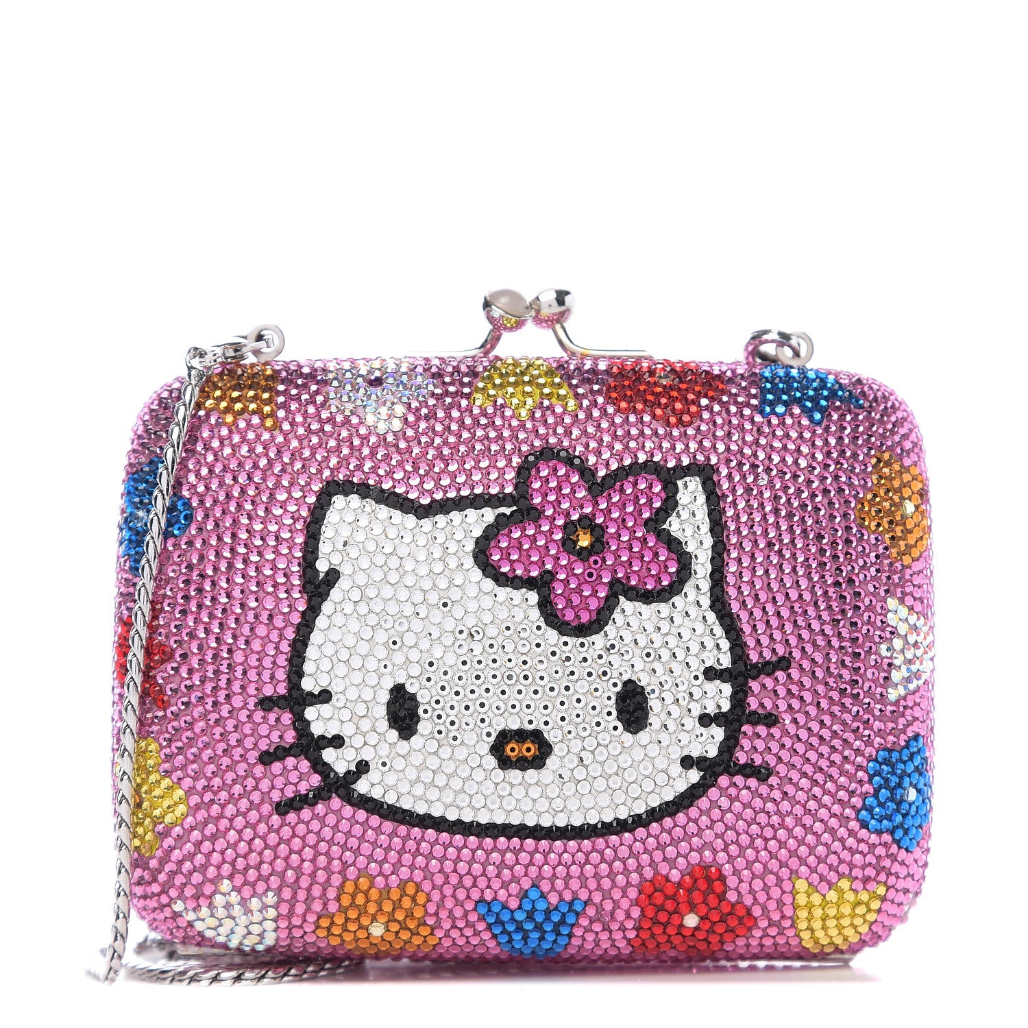 Judith Leiber Swarovski Crystal Kelly Kitty Minaudiere Clutch 1 of 7