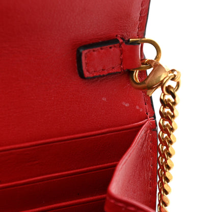 Versace Calfskin 90's Vintage Logo Chain Evening Bag Red 8 of 13