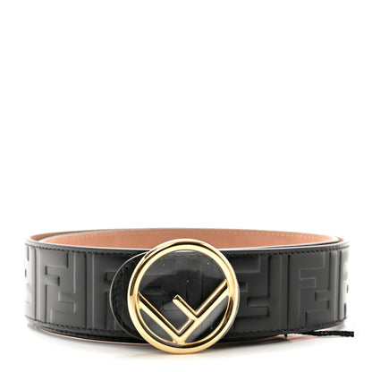 Fendi Calfskin F is Fendi FF 1974 Embossed Belt 90 36 Black 1 of 8