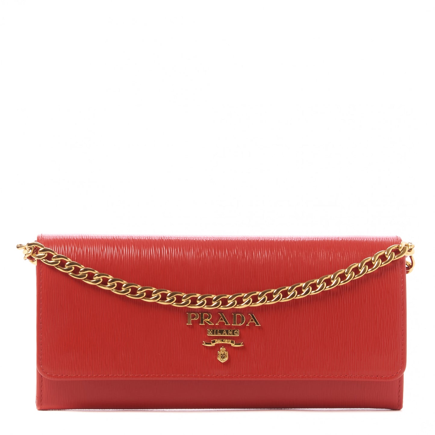 Vitello Move Metal Oro Chain Wallet Lacca
