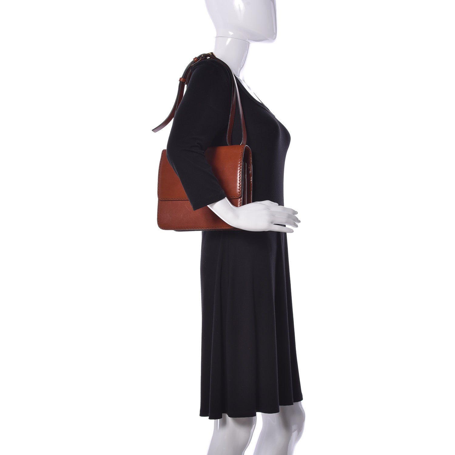 Chloe Calfskin Louise Shoulder Bag Brown 3 of 9