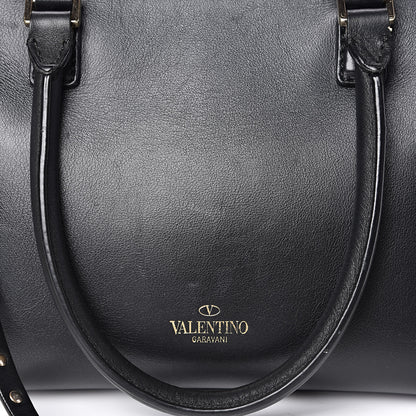 Valentino Garavani Vitello Small Rockstud Double Handle Tote Black 15 of 16
