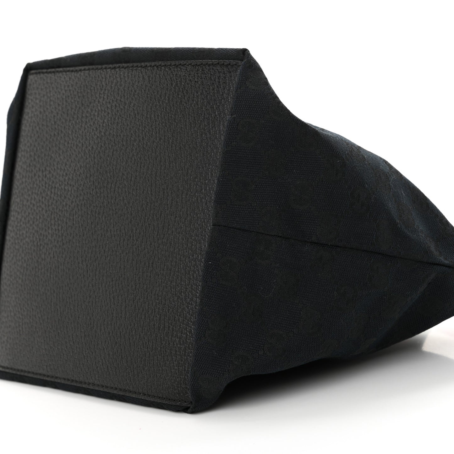 GG Monogram Small Web Handle Bucket Tote Black