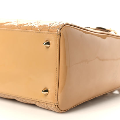 Christian Dior Patent Cannage Medium Lady Dior Beige 9 of 9