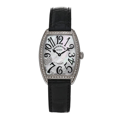 Franck Muller Stainless Steel Alligator Diamond Bezel Mother of Pearl 31mm Cintree Curvex Quartz Watch 2852BQZ 1 of 4