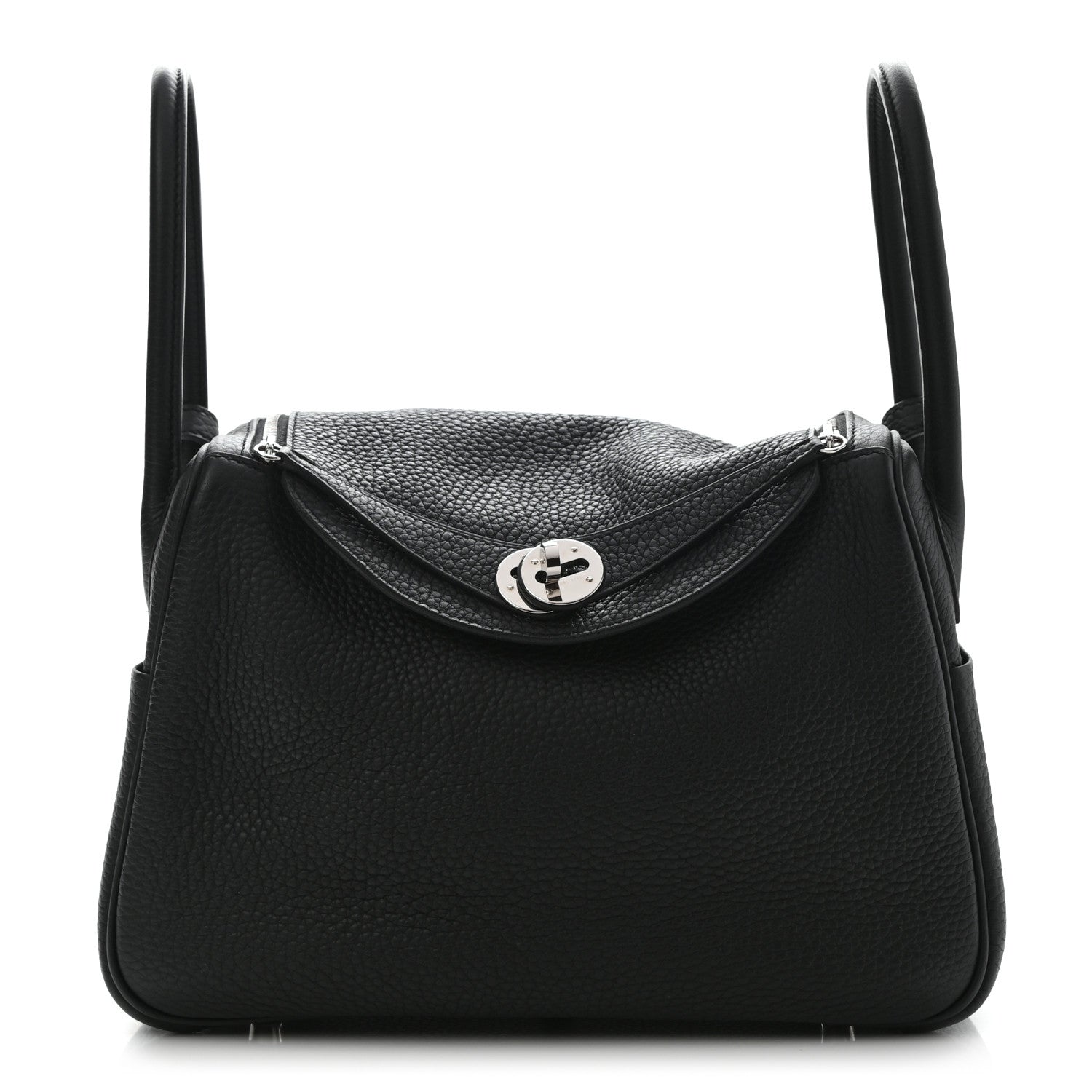 Hermes Taurillon Clemence Lindy 26 Black 1 of 11