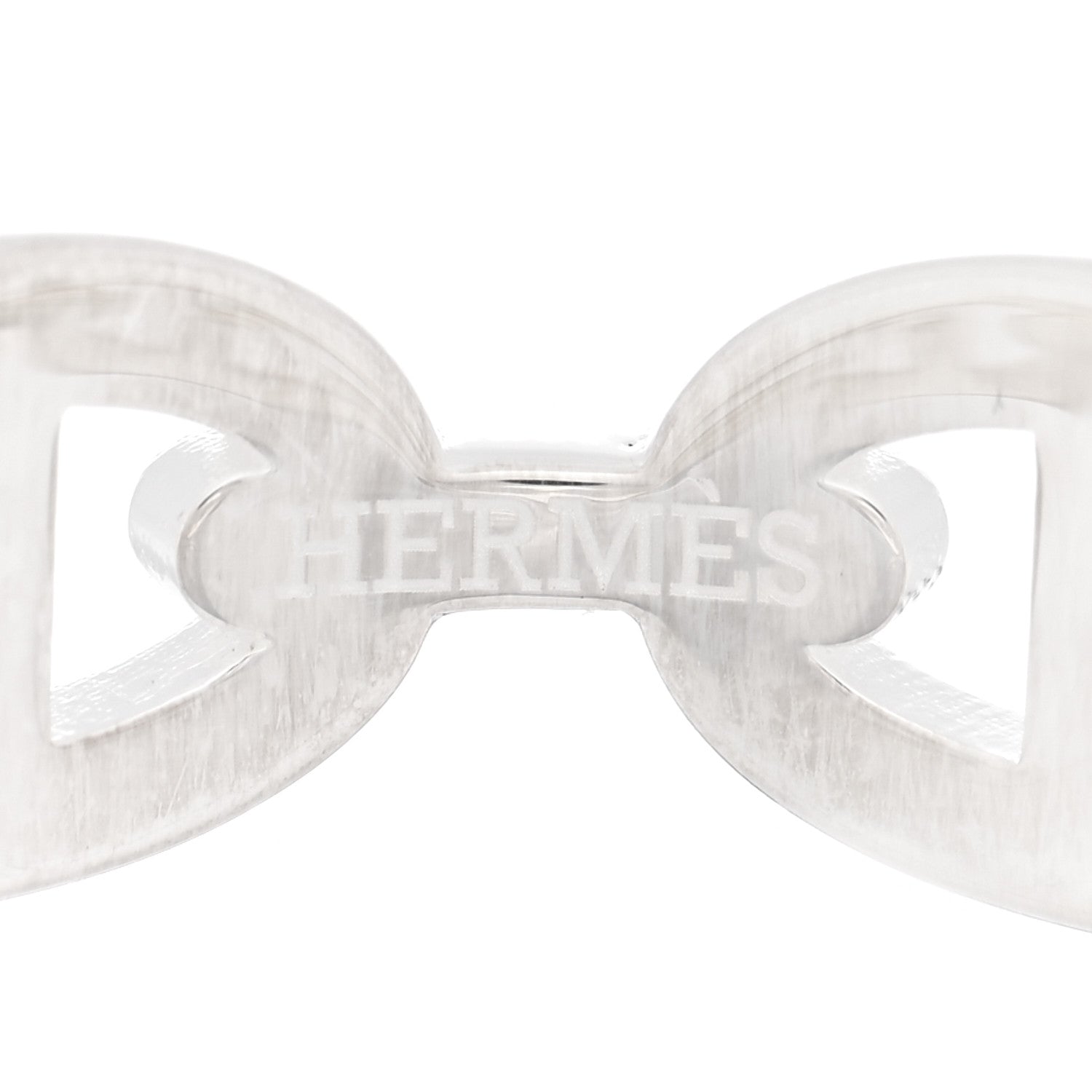 Hermes Sterling Silver PM Chaine d'Ancre Enchainee Band Ring 59 8.75 4 of 5