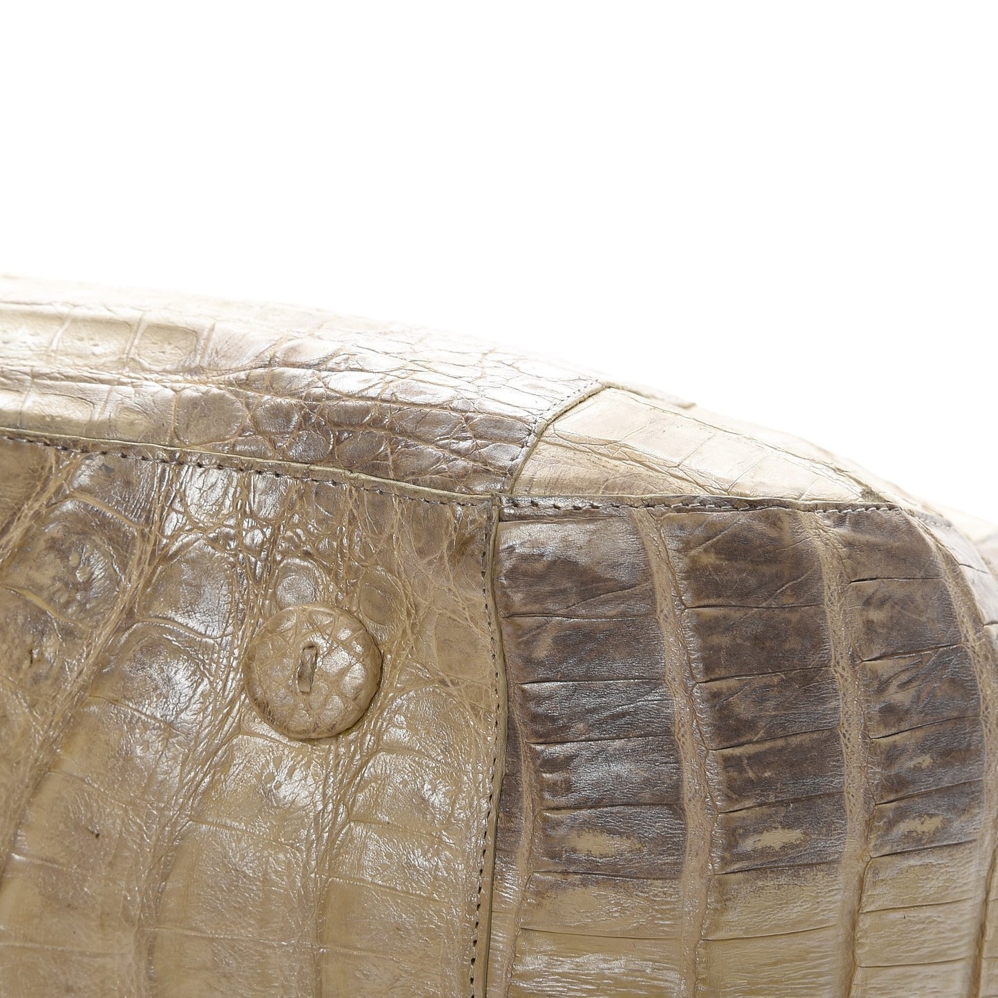 Crocodile Tote Silver