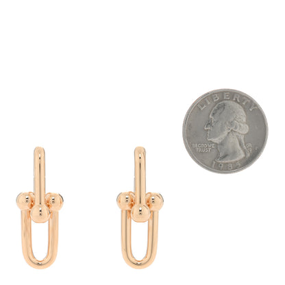 Tiffany 18K Rose Gold Large HardWear Link Earrings 2 of 5