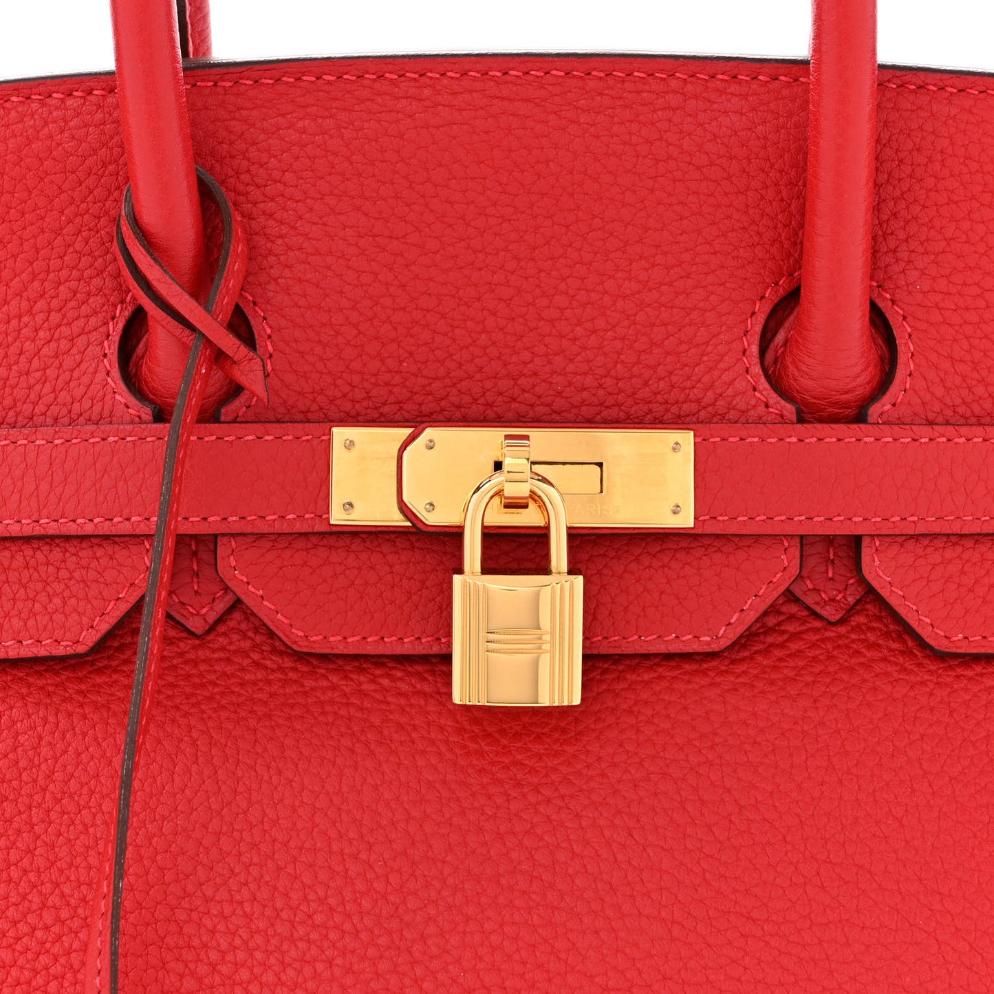 Taurillon Clemence Birkin 35 Rouge Casaque