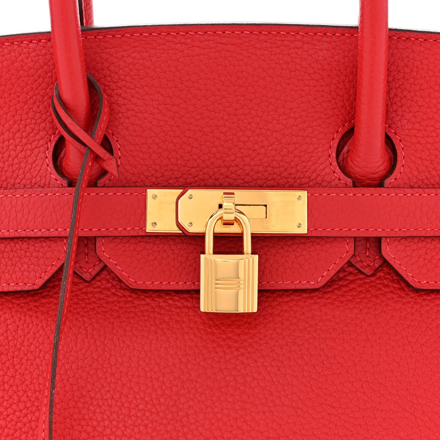Hermes Taurillon Clemence Birkin 35 Rouge Casaque 8 of 12