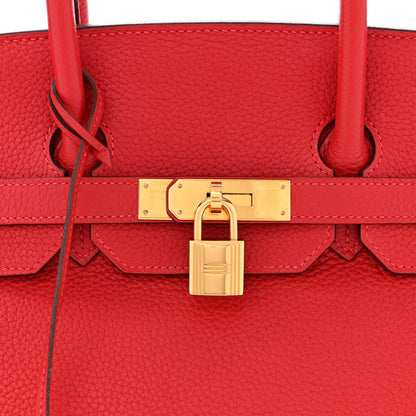 Hermes Taurillon Clemence Birkin 35 Rouge Casaque 8 of 12