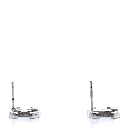 Chanel Crystal CC Earrings Silver 4 of 4