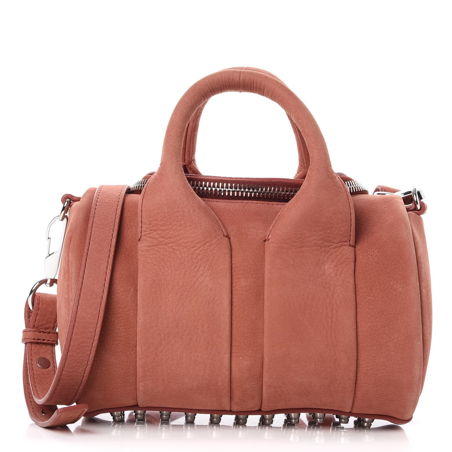 Suede Mini Rockie Silver Hardware Terra Cotta
