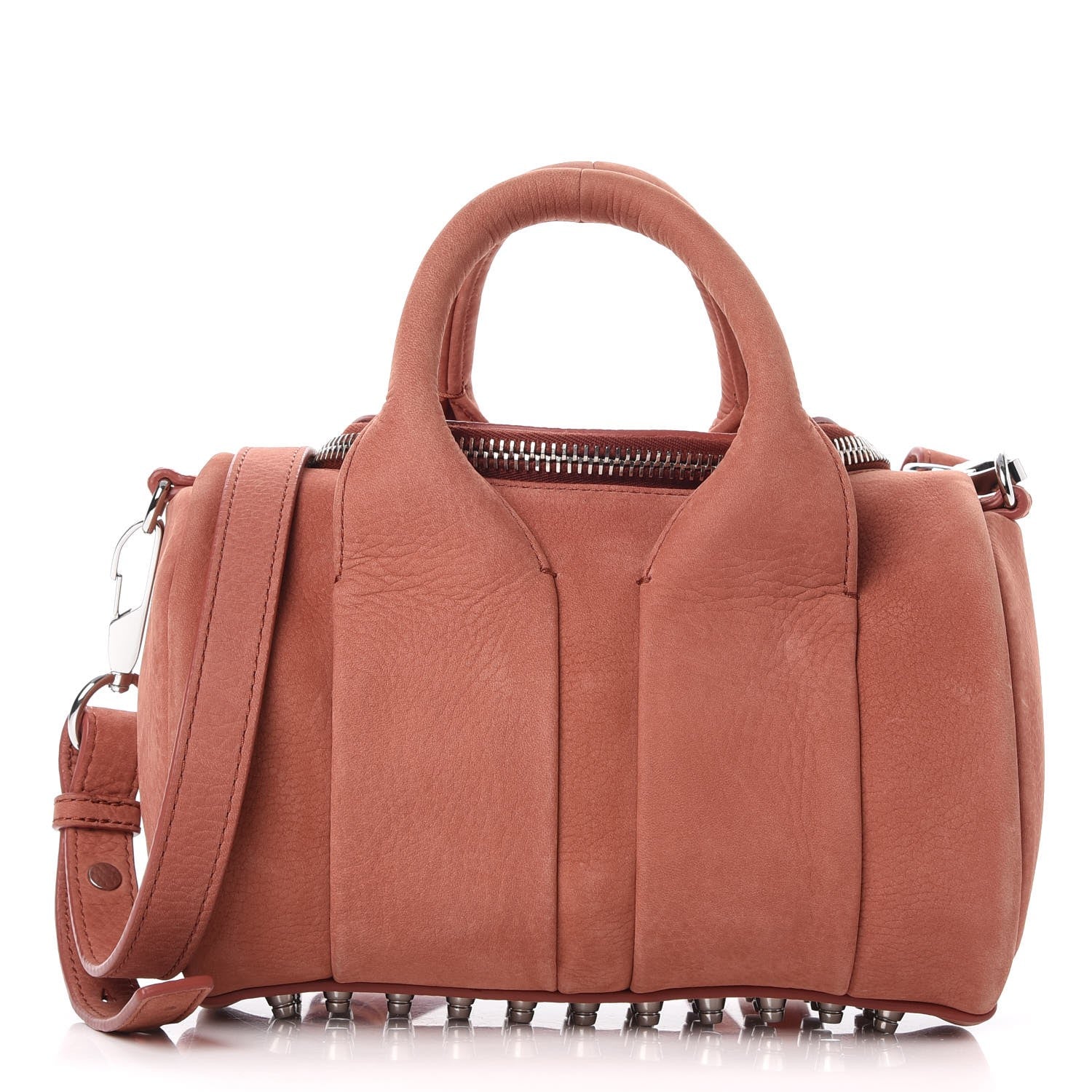 Alexander Wang Suede Mini Rockie Silver Hardware Terra Cotta 1 of 11
