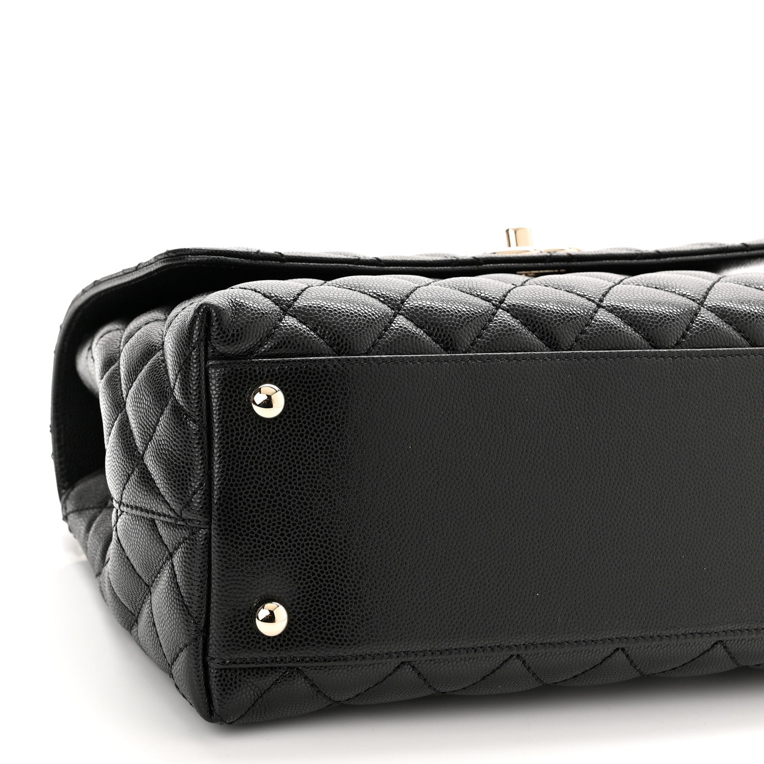 Chanel Caviar Quilted Small Coco Handle Flap Black 9 of 11
