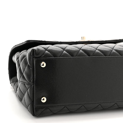 Chanel Caviar Quilted Small Coco Handle Flap Black 9 of 11