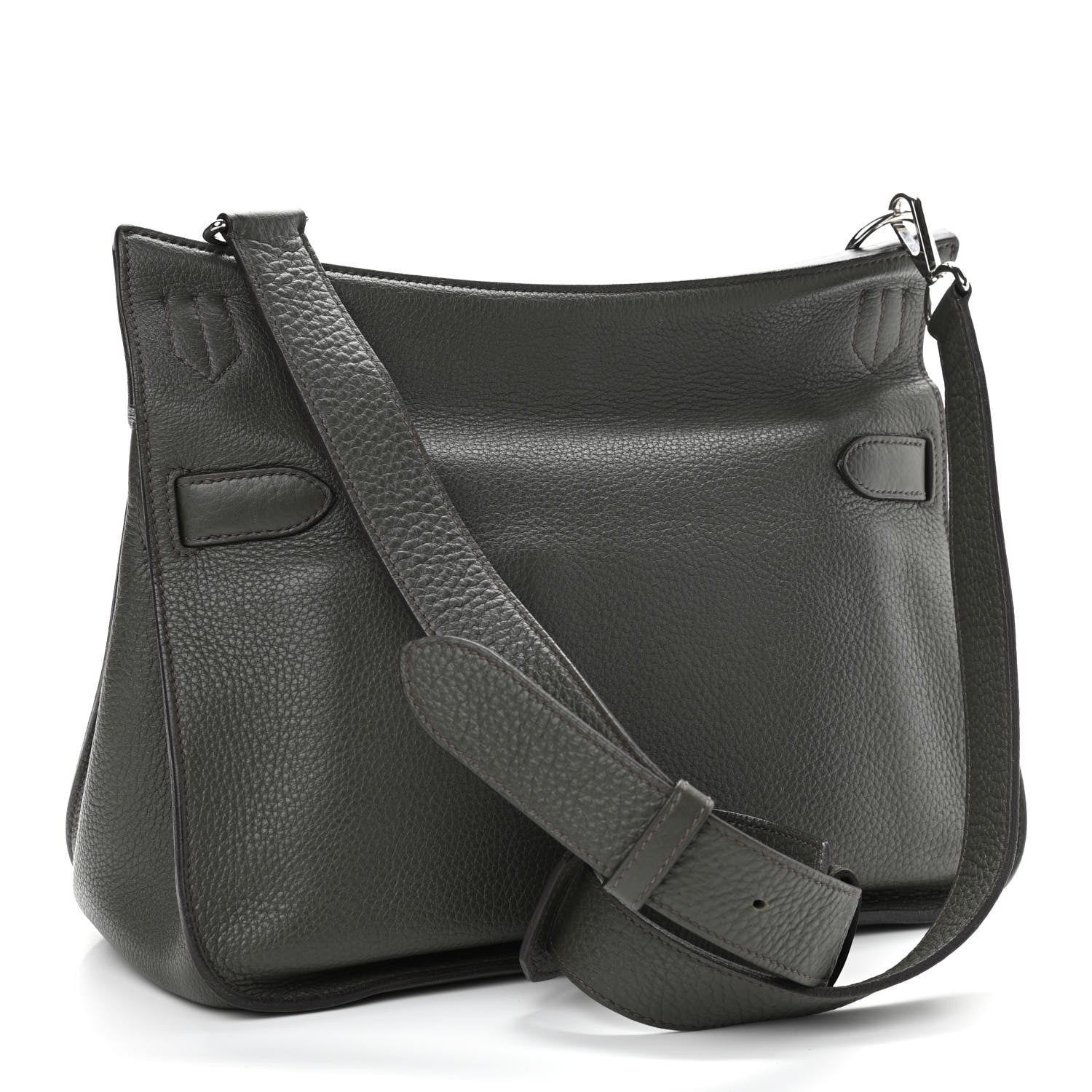 Hermes Taurillon Clemence Jypsiere 34 Vert de Gris 2 of 10