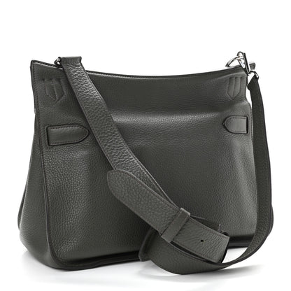 Hermes Taurillon Clemence Jypsiere 34 Vert de Gris 2 of 10