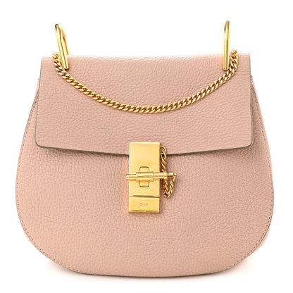 Chloe Grained Lambskin Drew Shoulder Bag Cement Pink 1 of 12