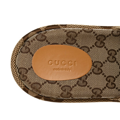 Gucci Monogram Jumbo GG Platform Slide Wedge Sandals 41.5 Camel Ebony 7 of 9