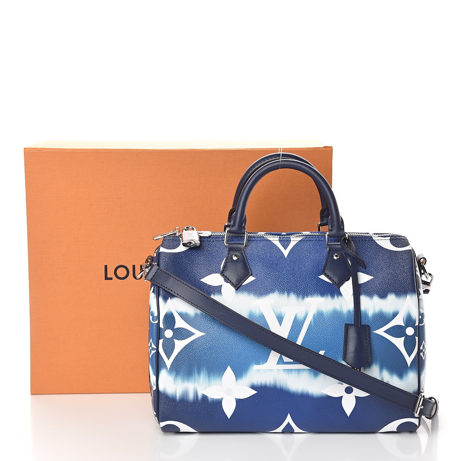 Louis Vuitton Monogram Escale Speedy Bandouliere 30 Blue 10 of 10