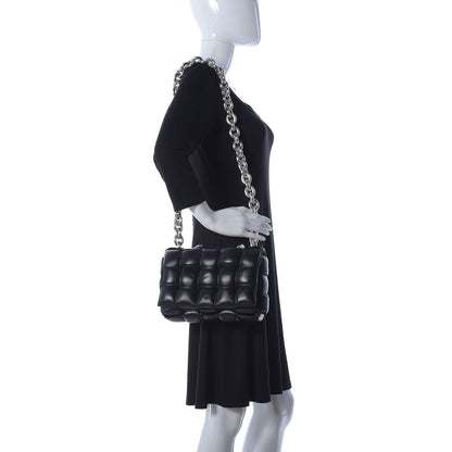 Bottega Veneta Lambskin Maxi Intreccio Padded Chain Cassette Crossbody Bag Black 2 of 14