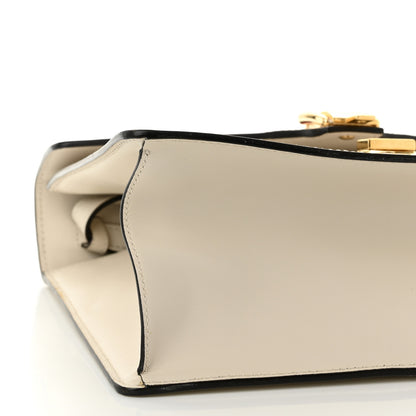Gucci Calfskin Web Medium Sylvie Top Handle Bag White 9 of 10