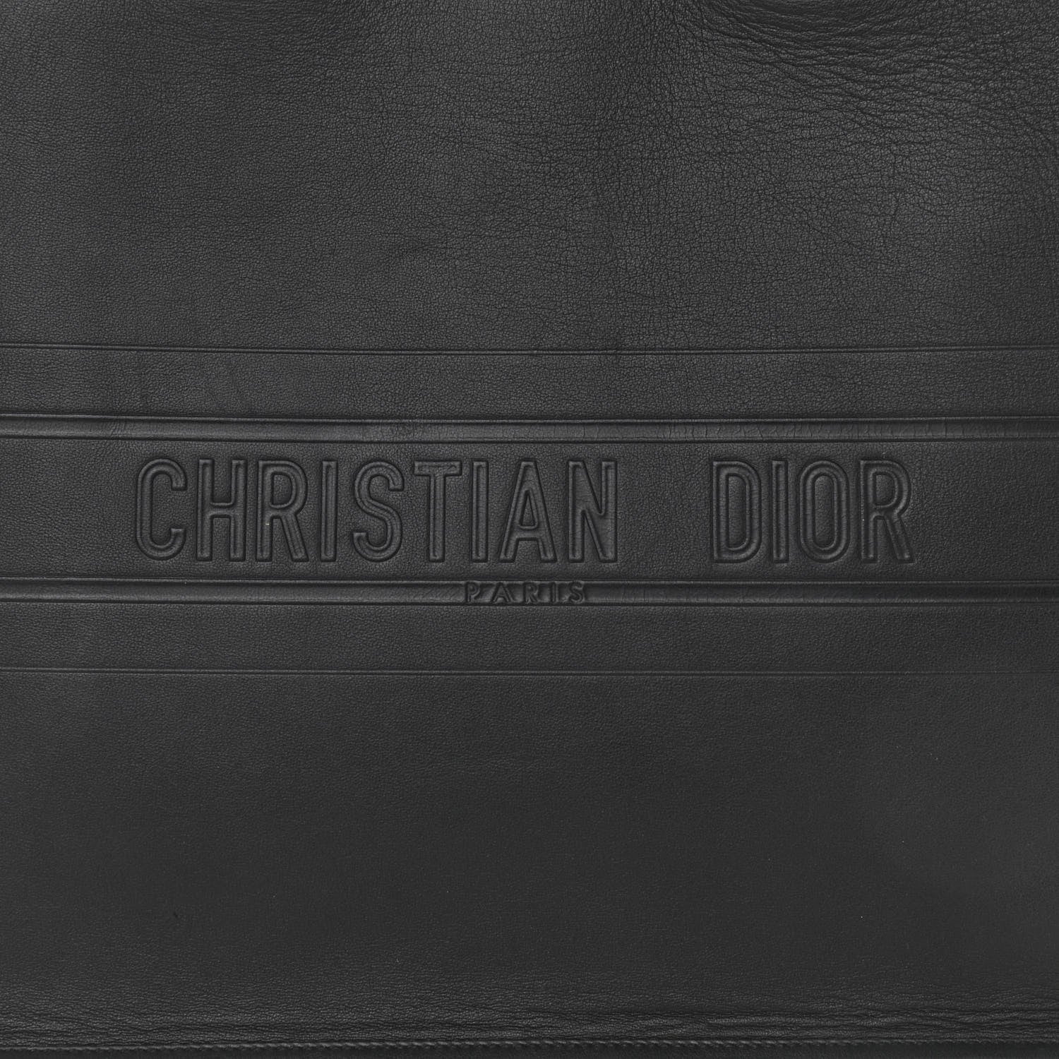 Christian Dior Calfskin Embossed Large Book Tote Black 8 of 18