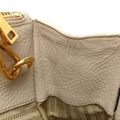 Prada Vitello Daino Large Double Zip Tote Talco 15 of 23