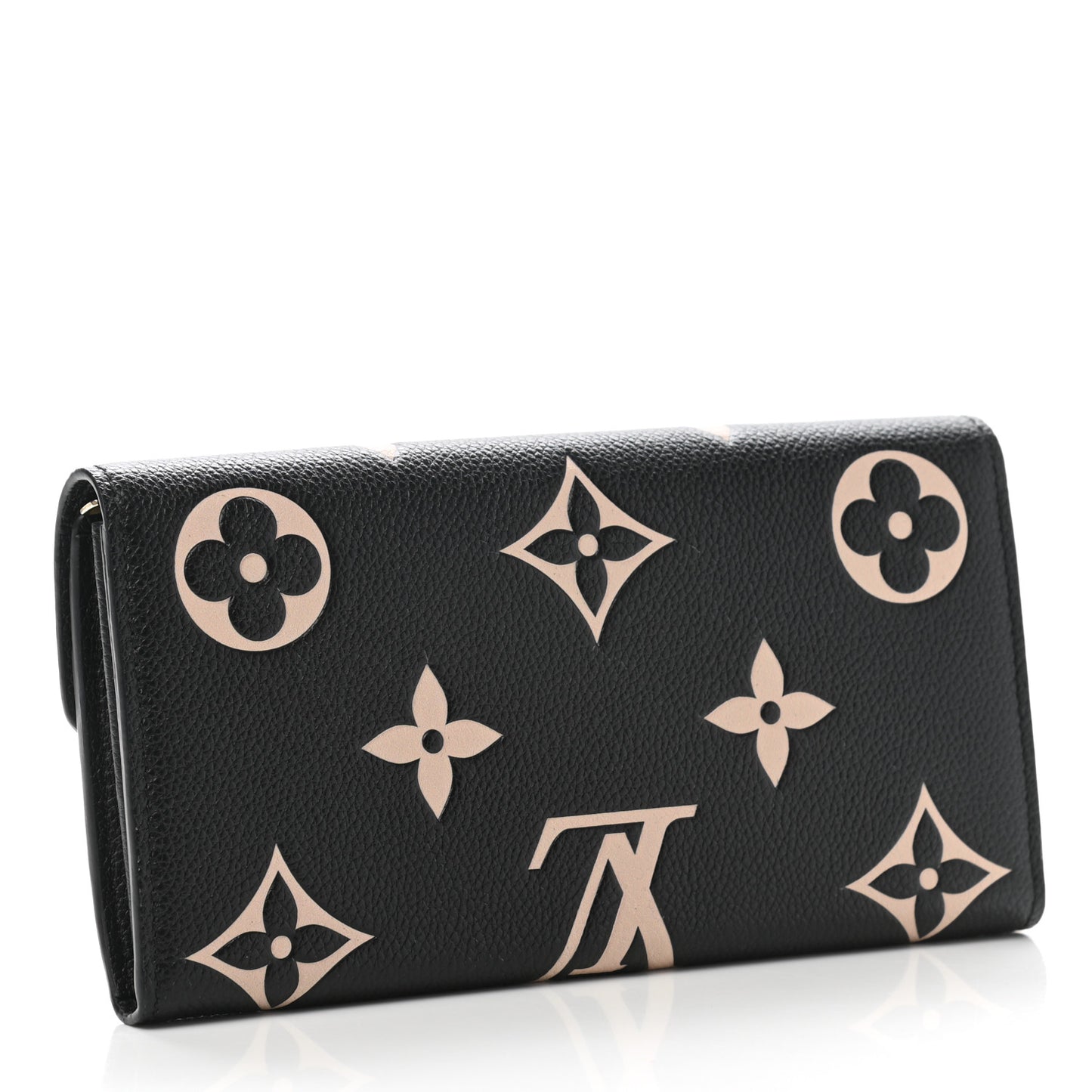 Monogram Empreinte Giant Sarah Wallet Black Beige