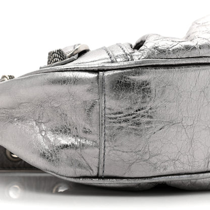 Balenciaga Metallic Agneau Arena Le Cagole Shoulder Bag XS Silver 10 of 10