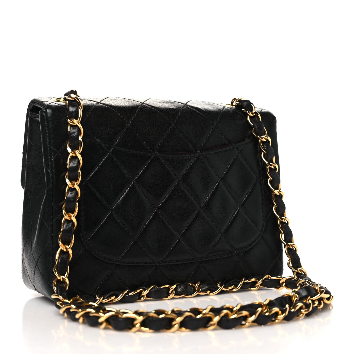 Chanel Lambskin Quilted Mini Square Flap Black 3 of 10