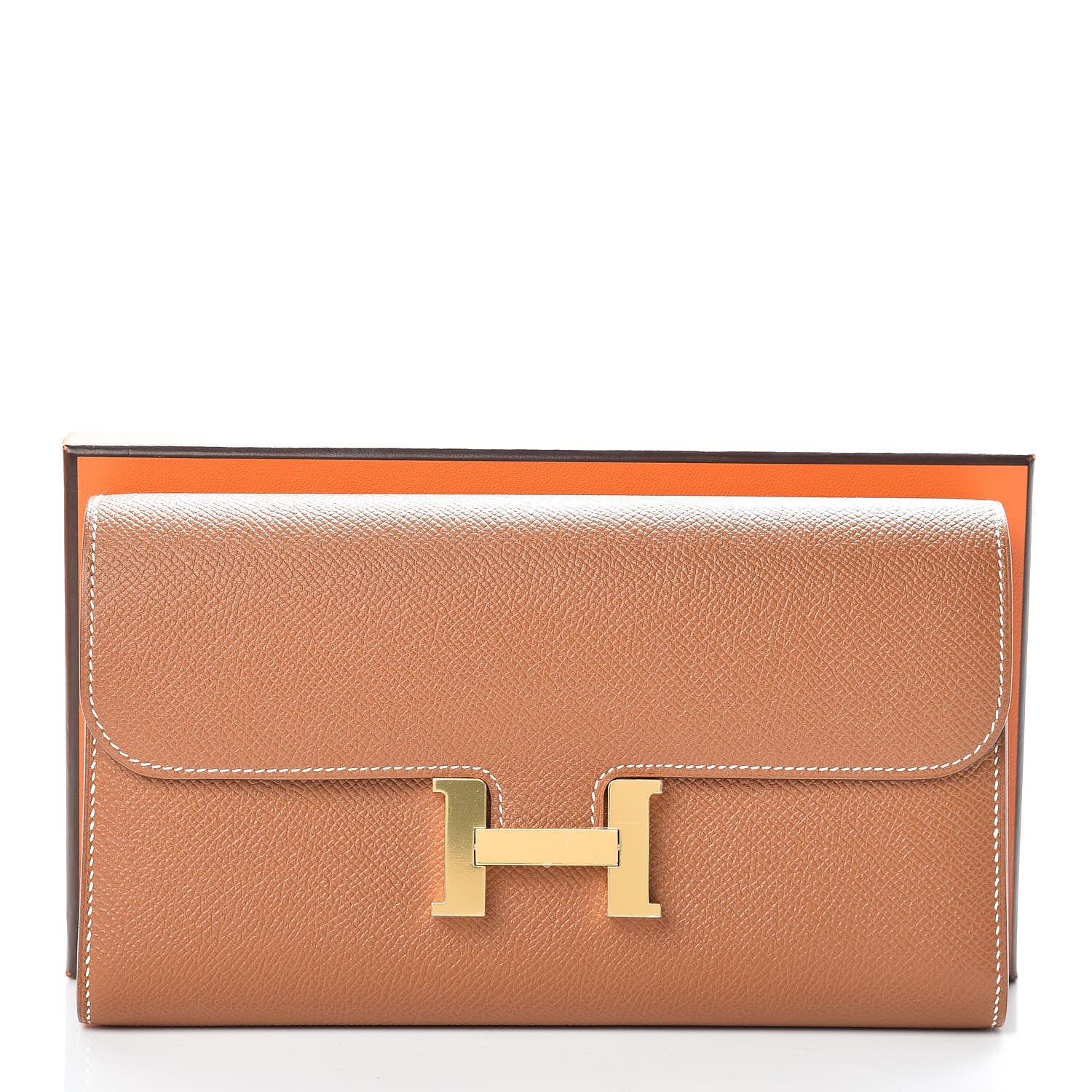 Hermes Epsom Constance Long Wallet Gold 8 of 8