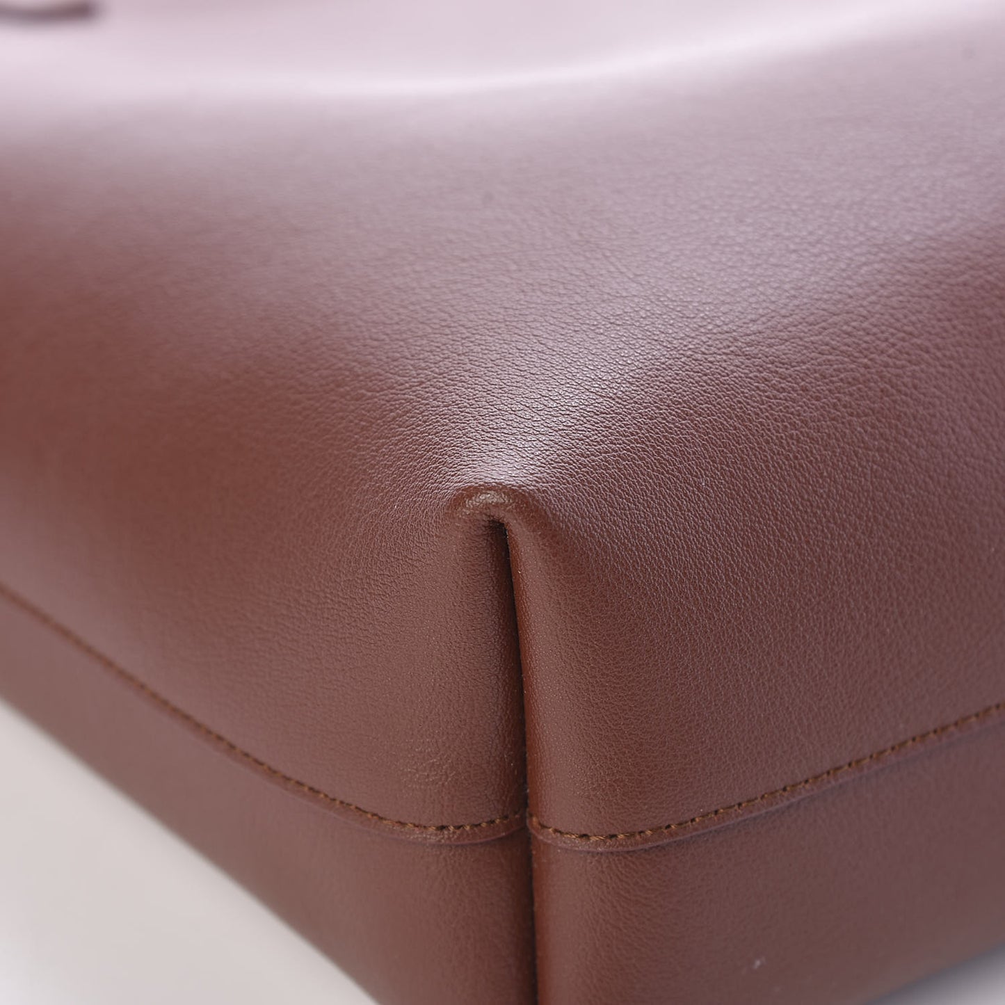 Calfskin Medium Shopping Tote Old Brandy