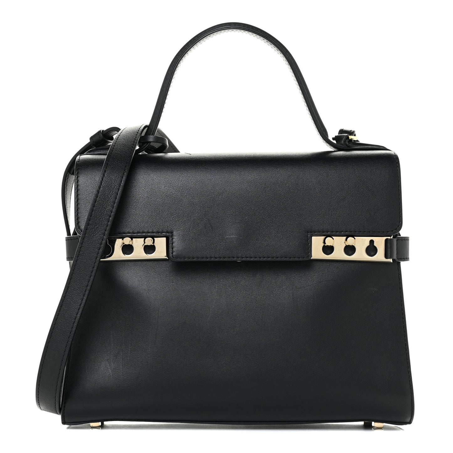 Calfskin MM Tempete Satchel Black