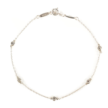 Tiffany Sterling Silver Diamond .15ct Elsa Peretti Diamonds By The Yard Bracelet 1 of 8