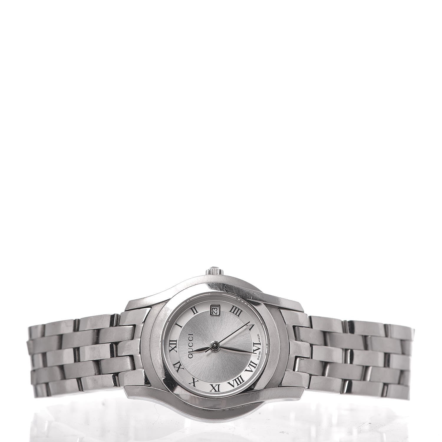 Gucci Stainless Steel 27mm 5500L Quartz Watch Grey 3 of 13