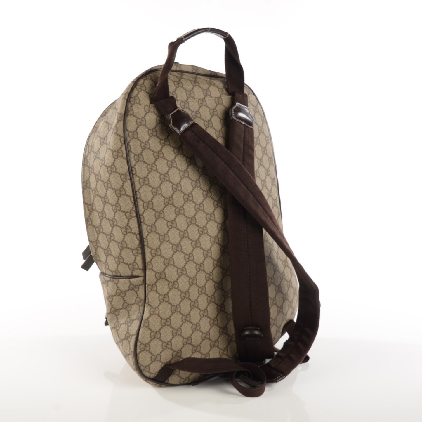 GG Plus Monogram Interlocking G Medium Backpack Dark Brown