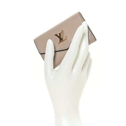 Louis Vuitton Calfskin Lockmini Wallet Greige 2 of 7