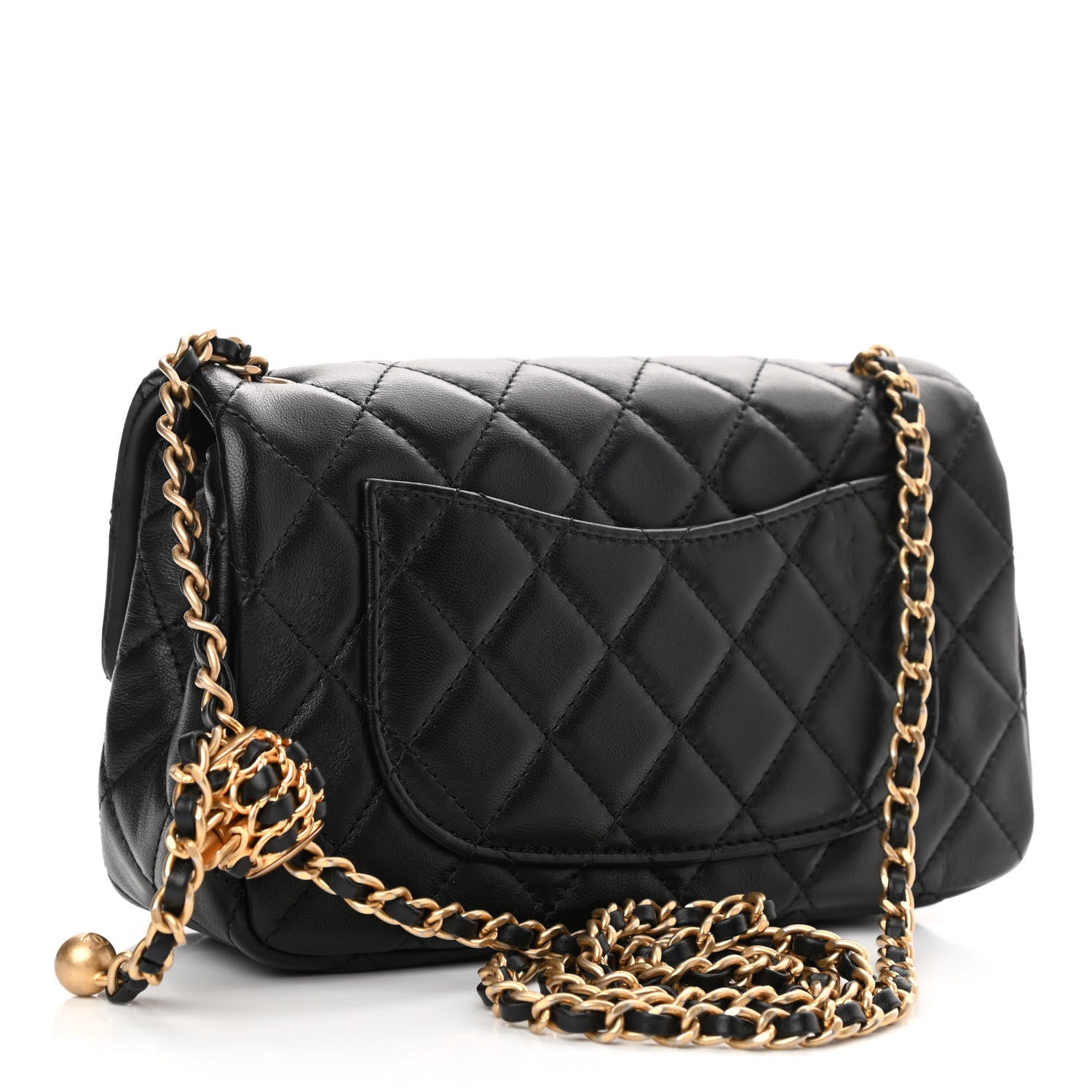 Chanel Lambskin Quilted Mini Rectangular Pearl Crush Flap Black 3 of 11