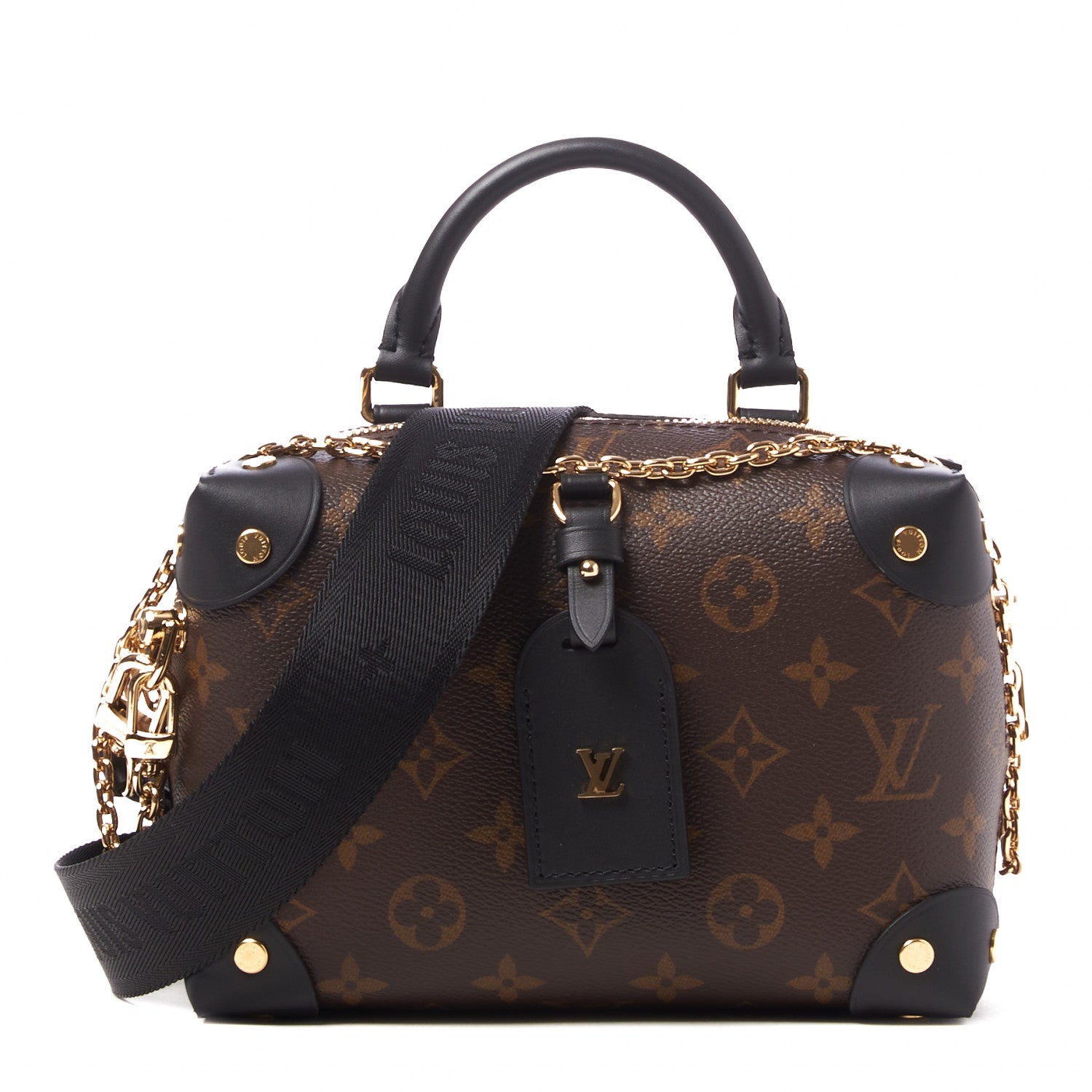 Louis Vuitton Monogram Petite Malle Souple Black 1 of 9