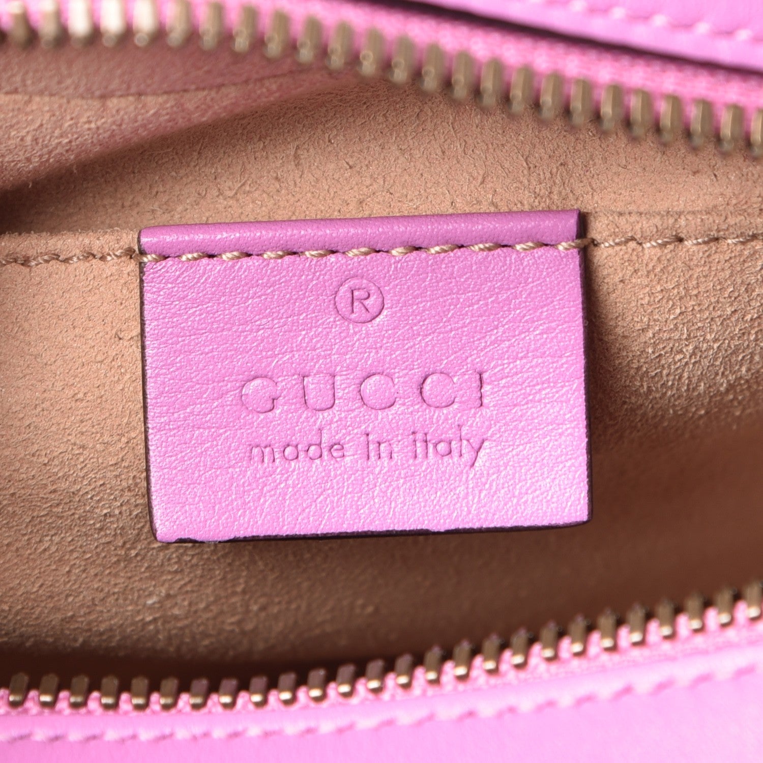 Gucci Calfskin Matelasse Small GG Marmont Chain Shoulder Bag Candy Mousse 6 of 8