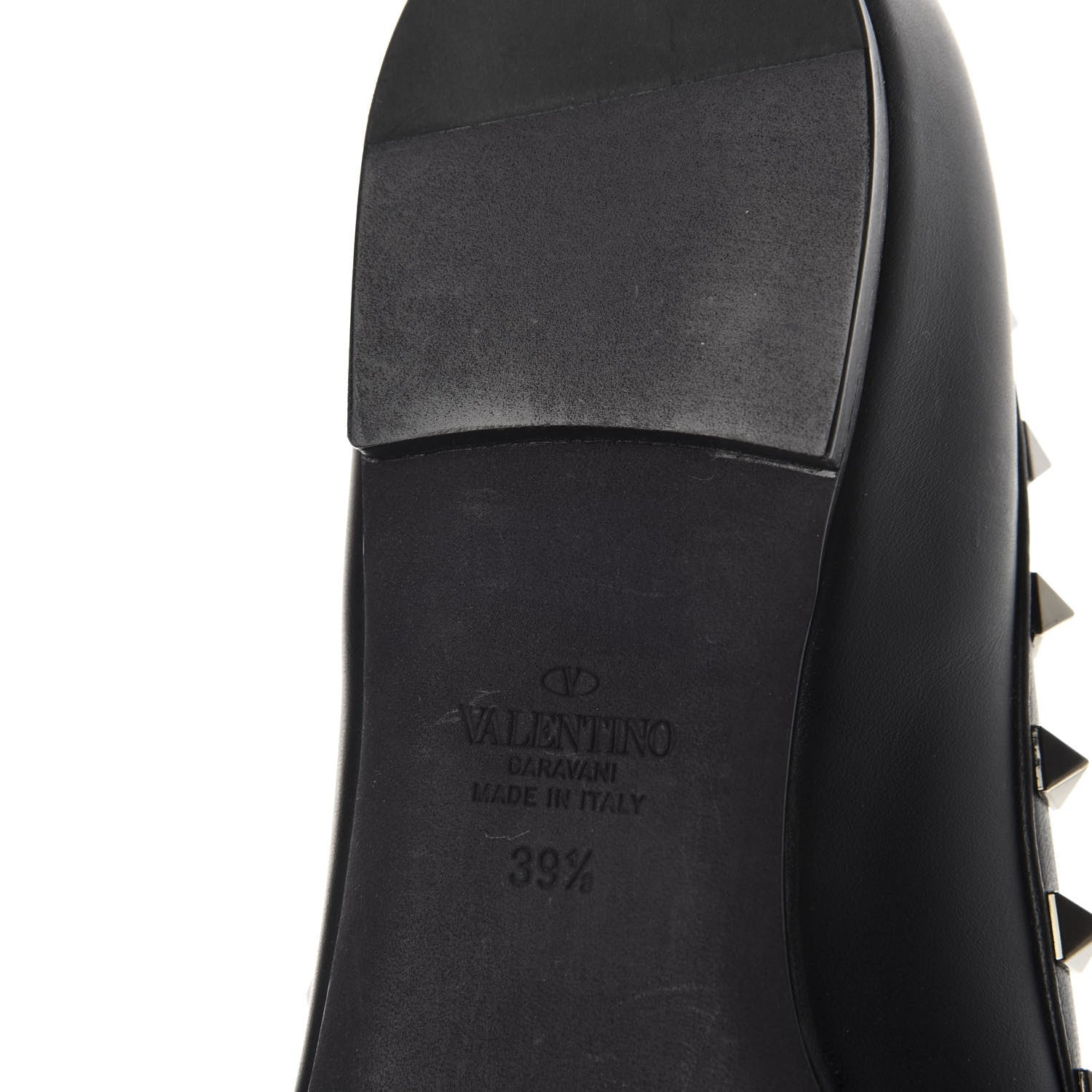 Valentino Garavani Nappa Rockstud Ballerina Flats 39.5 Black 8 of 10